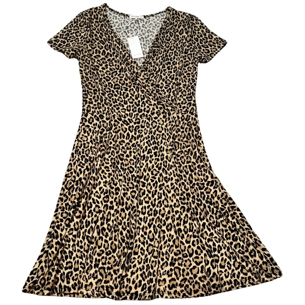 NWT Leopard Print Women's Dress Size Large - Picture 1 of 5